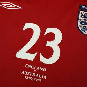 2002/04 Rooney #23 England Vintage Umbro Away Debut Football Shirt XL Australia