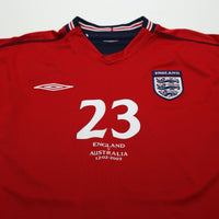 2002/04 Rooney #23 England Vintage Umbro Away Debut Football Shirt XL Australia