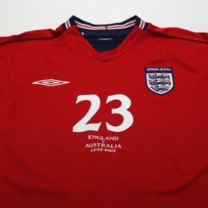 2002/04 Rooney #23 England Vintage Umbro Away Debut Football Shirt XL Australia