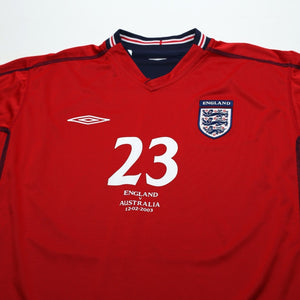 2002/04 Rooney #23 England Vintage Umbro Away Debut Football Shirt XL Australia