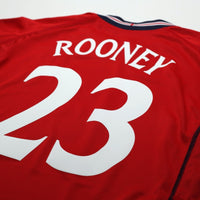 2002/04 Rooney #23 England Vintage Umbro Away Debut Football Shirt XL Australia
