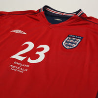2002/04 Rooney #23 England Vintage Umbro Away Debut Football Shirt XL Australia