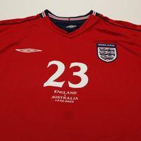 2002/04 Rooney #23 England Vintage Umbro Away Debut Football Shirt XL Australia
