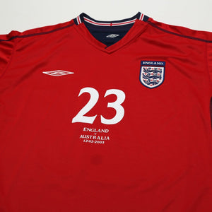 2002/04 Rooney #23 England Vintage Umbro Away Debut Football Shirt XL Australia