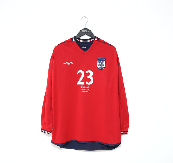 入手不可能！England Calendar 2002 FA公認商品 2002/04 ROONEY #23 England Vintage Umbro Away Debut Football