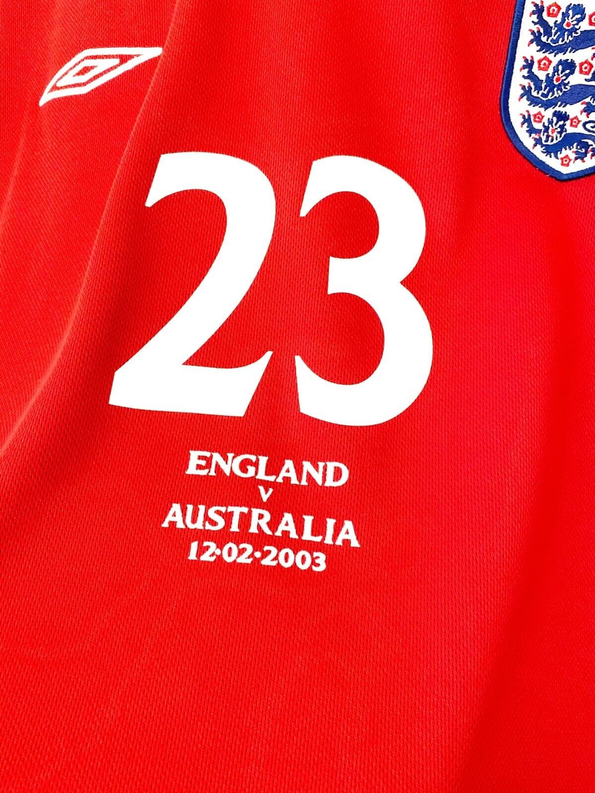 2002/04 ROONEY #23 England Vintage Umbro Away Debut Football Shirt XL Australia