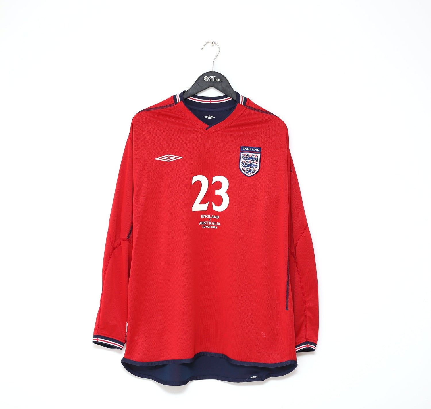 限定☆umbro☆Football Shirt フットボール シャツ 2色【UK発】 2002/04 ROONEY #23 England Vintage Umbro Away Debut Football