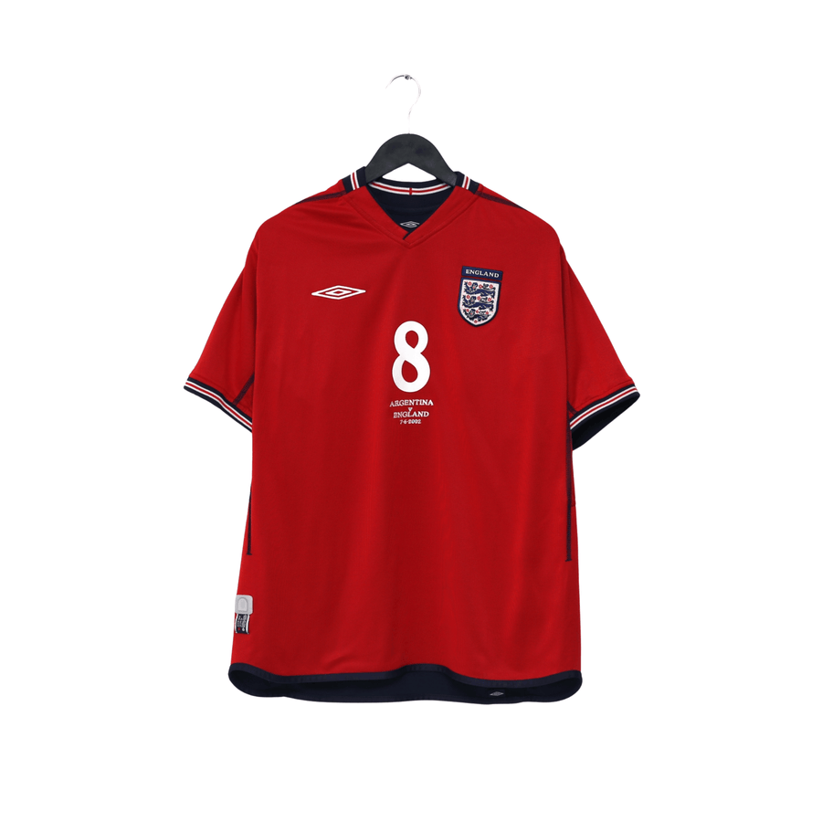 2002/04 Scholes #8 England Vintage Umbro Away Football Shirt (L) Argentina WC
