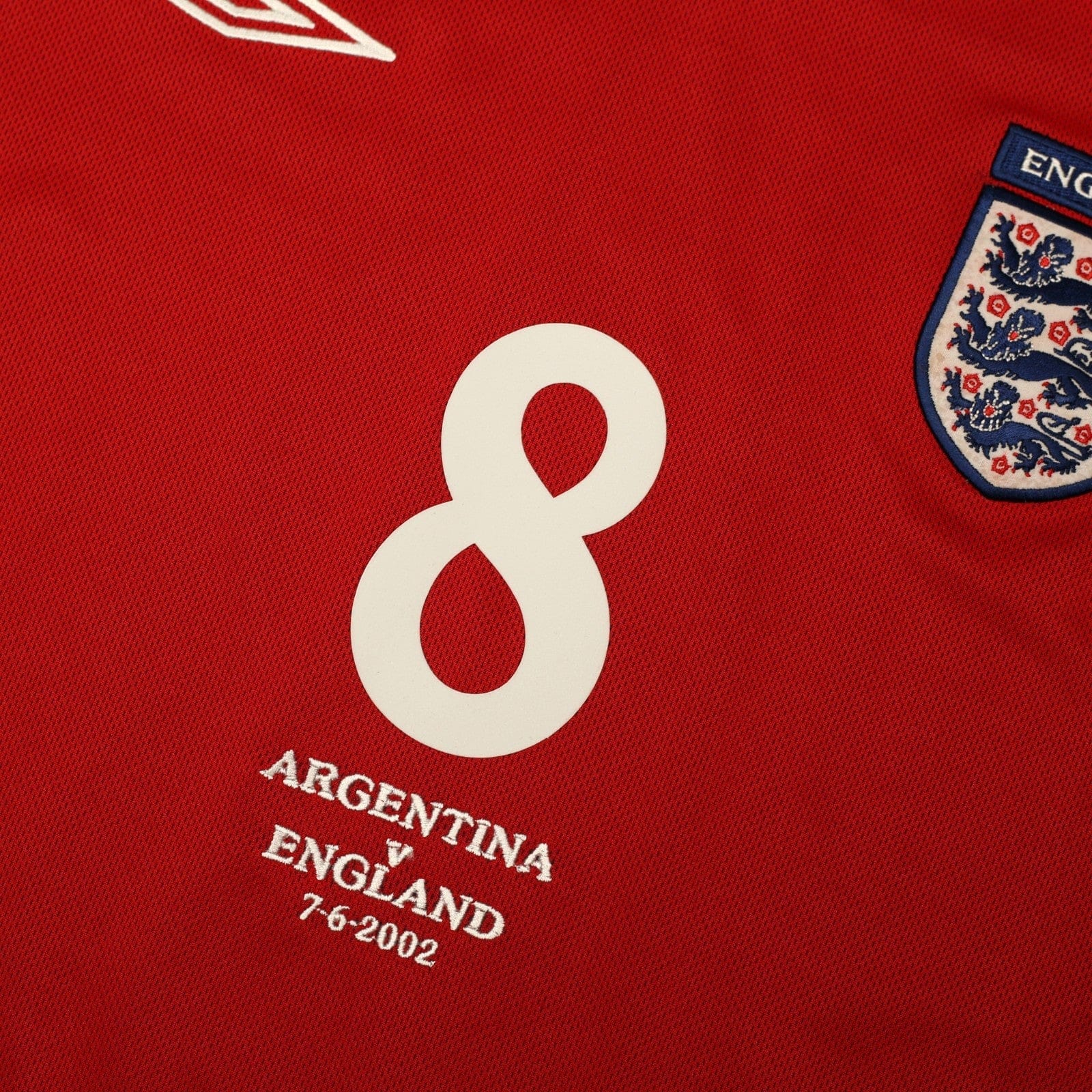 2002/04 Scholes #8 England Vintage Umbro Away Football Shirt (L) Argentina WC