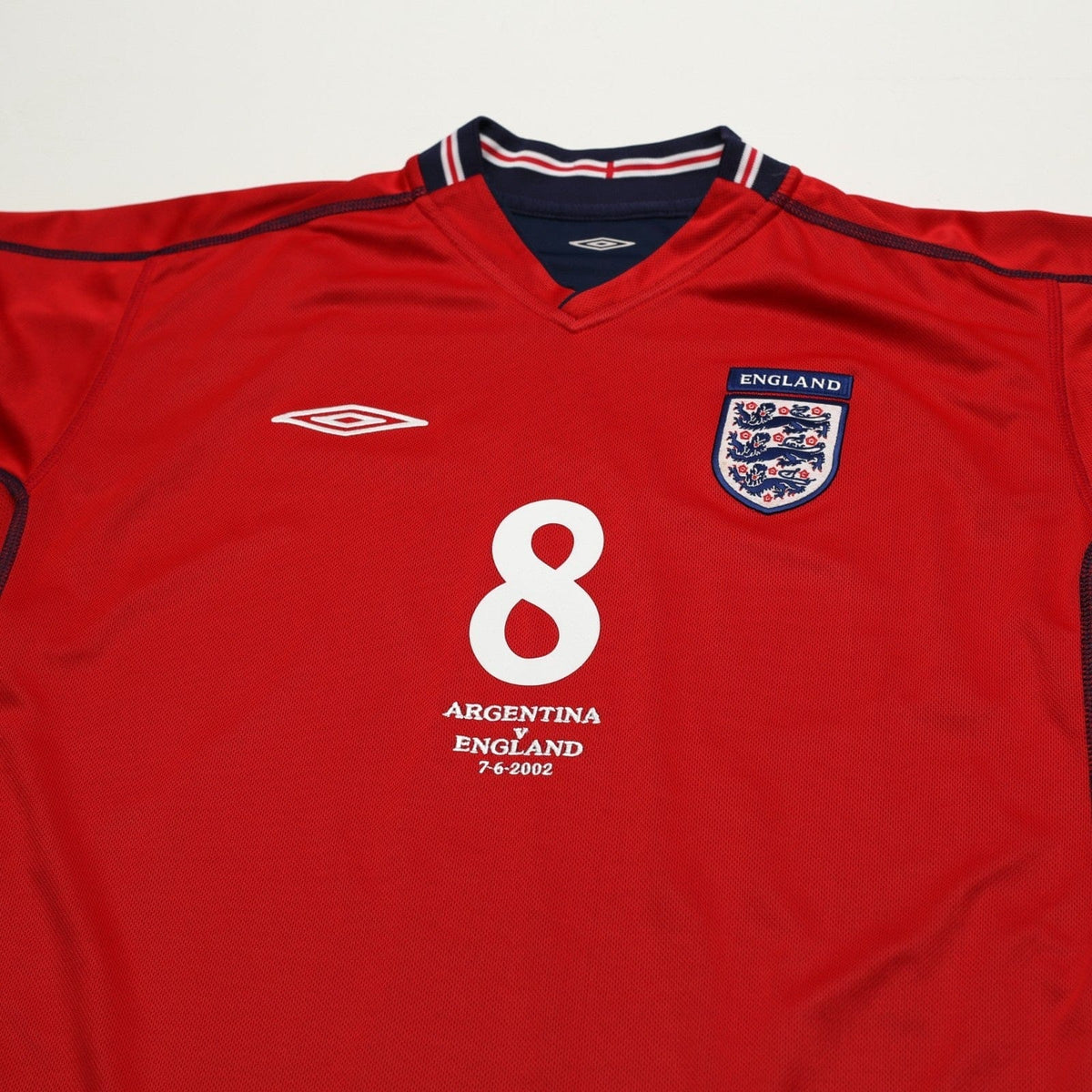 2002/04 Scholes #8 England Vintage Umbro Away Football Shirt (L) Argentina WC