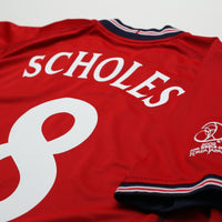 2002/04 Scholes #8 England Vintage Umbro Away Football Shirt (L) Argentina WC