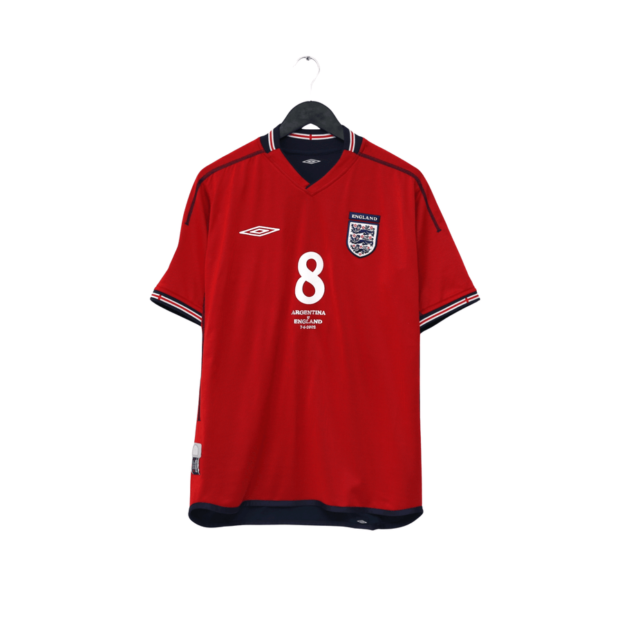 2002/04 Scholes #8 England Vintage Umbro Away Football Shirt (M) Argentina WC