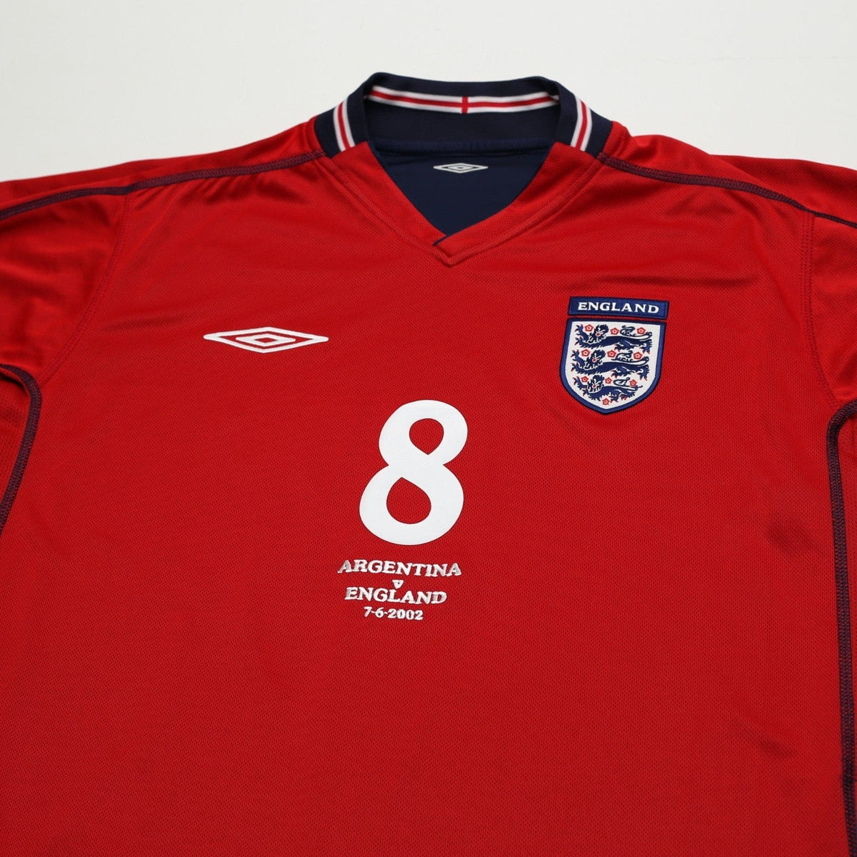 2002/04 Scholes #8 England Vintage Umbro Away Football Shirt (M) Argentina WC