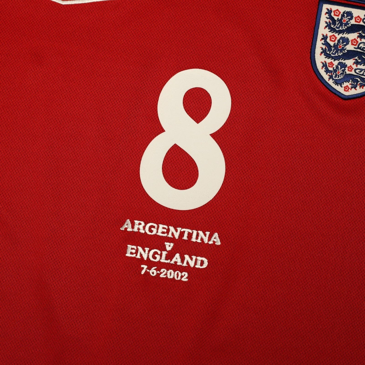 2002/04 Scholes #8 England Vintage Umbro Away Football Shirt (M) Argentina WC