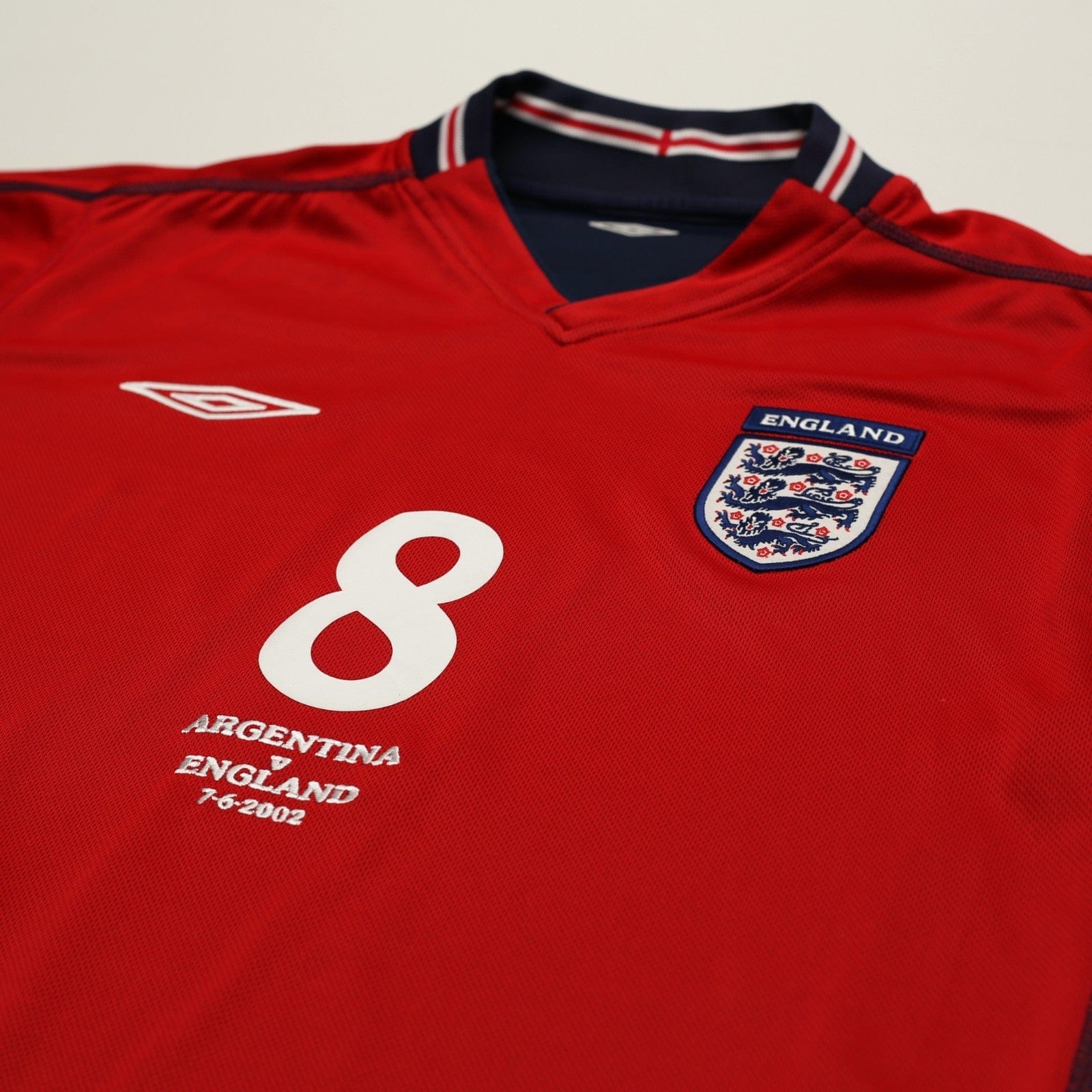 2002/04 Scholes #8 England Vintage Umbro Away Football Shirt (M) Argentina WC