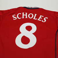 2002/04 Scholes #8 England Vintage Umbro Away Football Shirt (M) Argentina WC