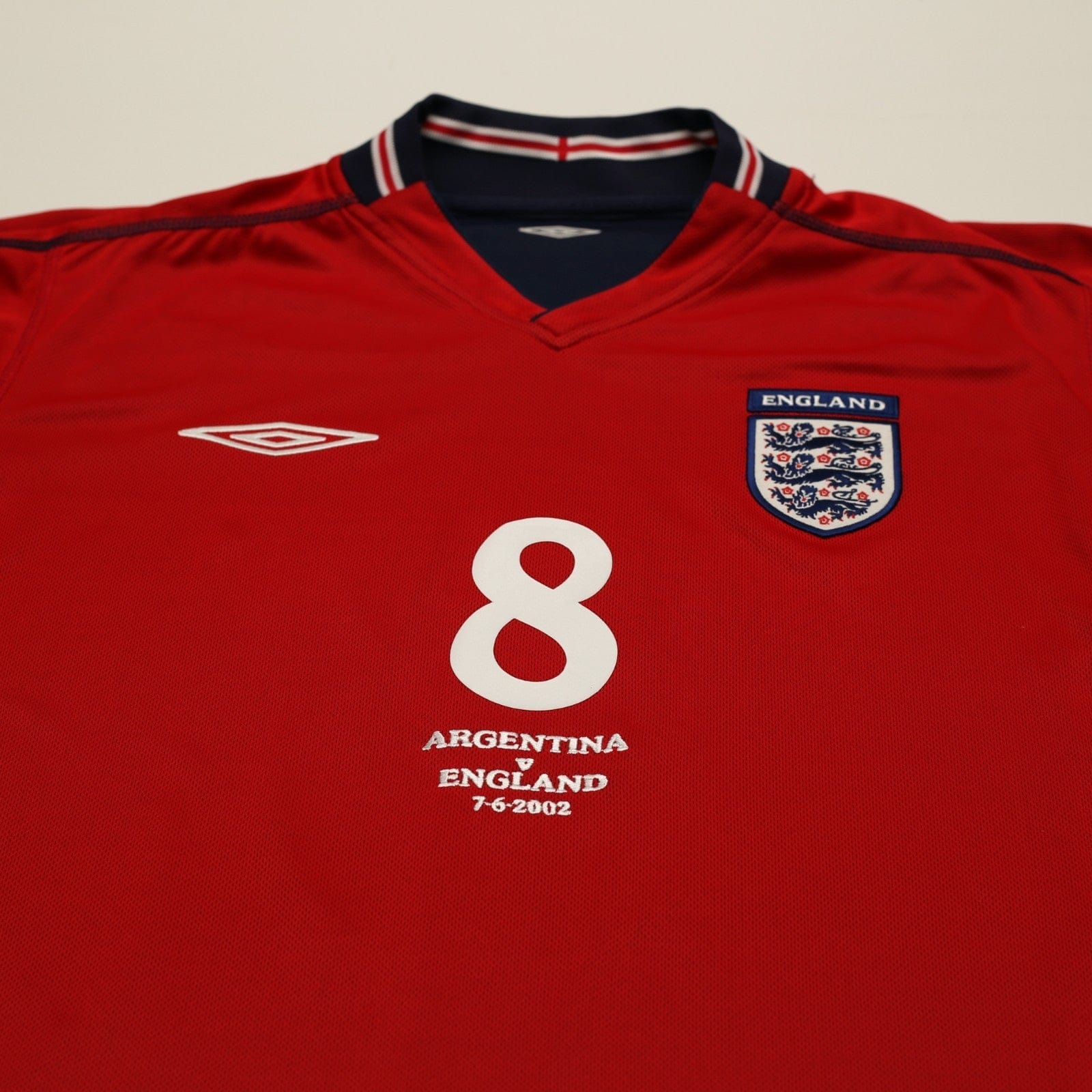 2002/04 Scholes #8 England Vintage Umbro Away Football Shirt (M) Argentina WC