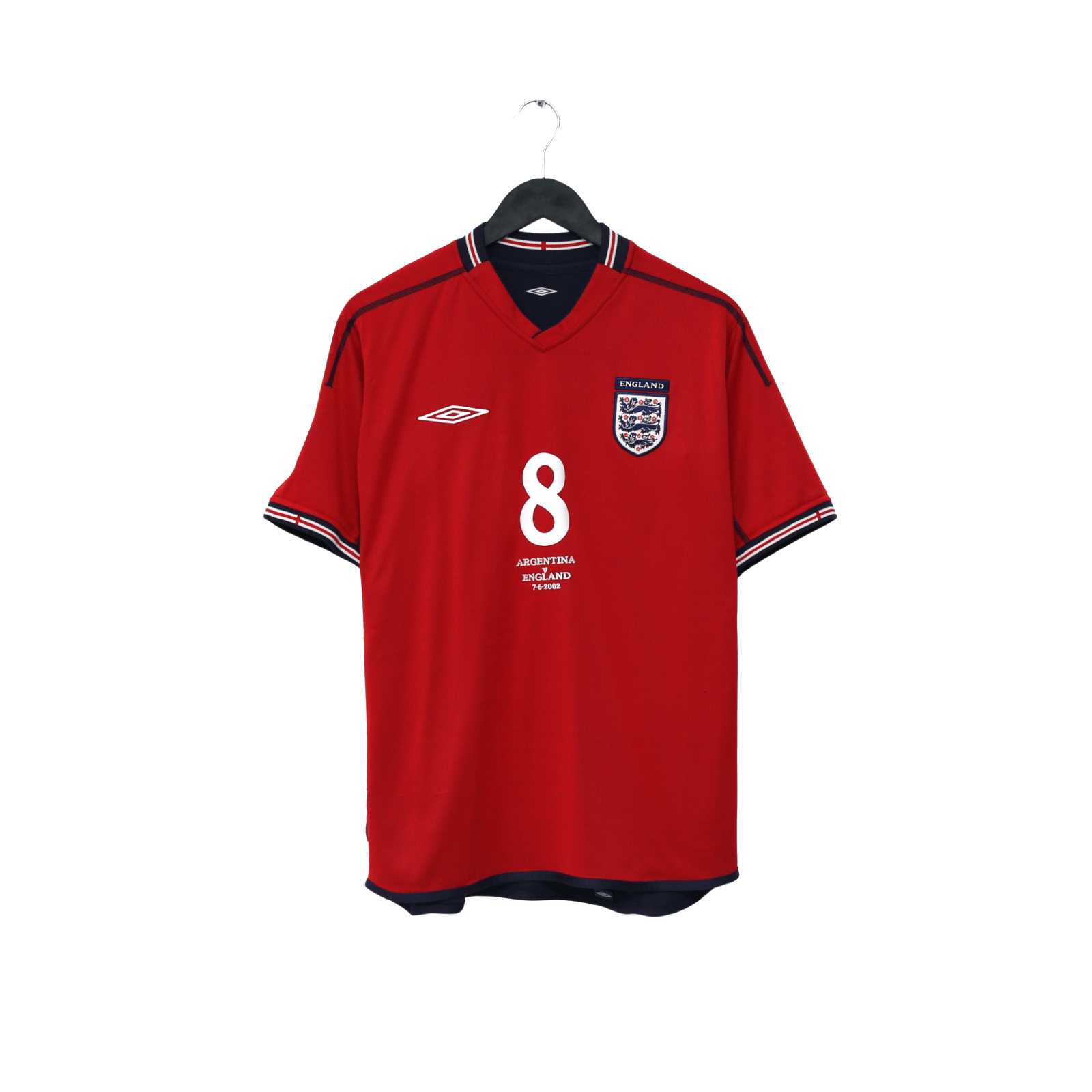 2002/04 Scholes #8 England Vintage Umbro Away Football Shirt (M) Argentina WC