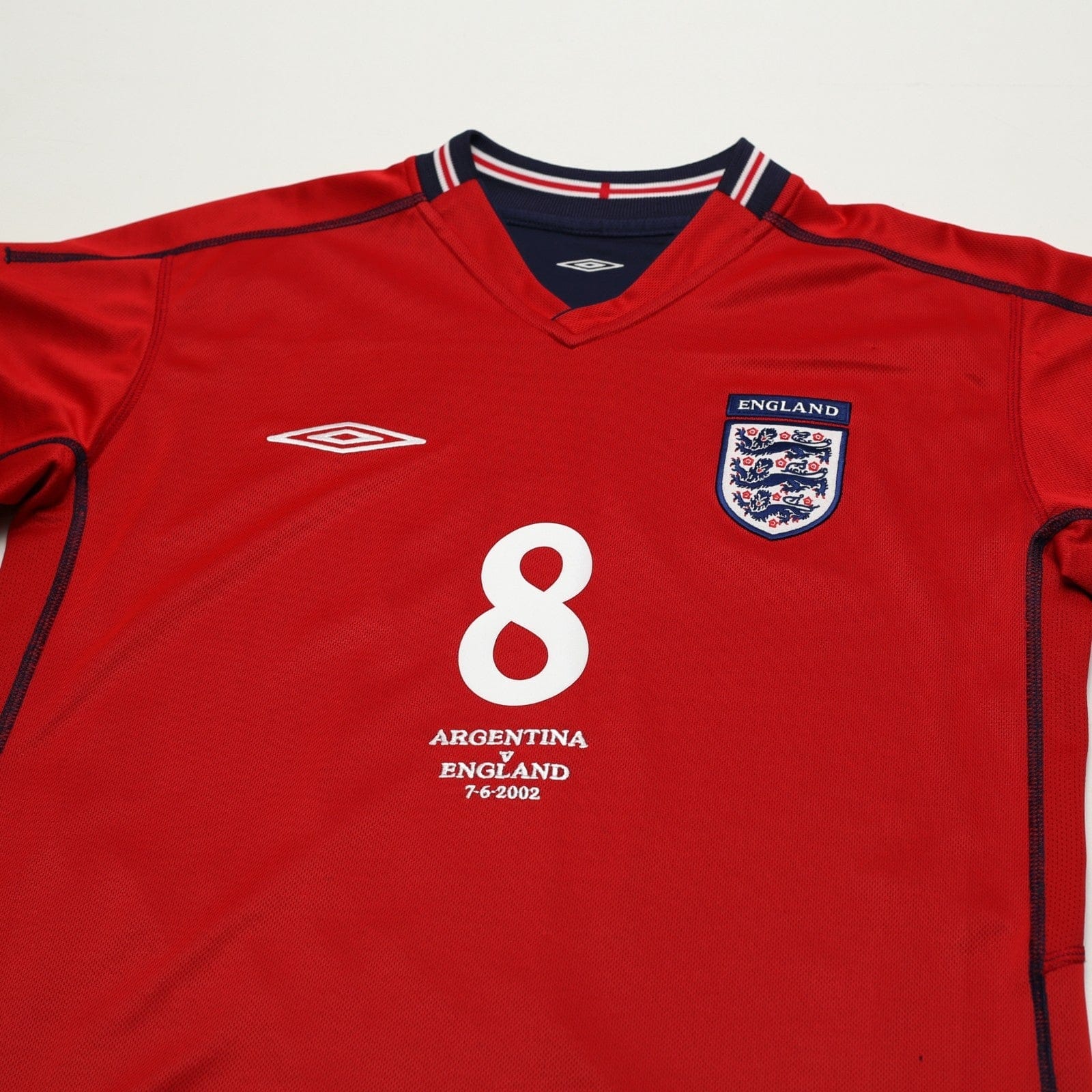 2002/04 Scholes #8 England Vintage Umbro Away Football Shirt (M) Argentina WC