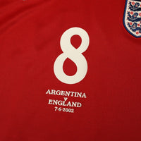 2002/04 Scholes #8 England Vintage Umbro Away Football Shirt (M) Argentina WC