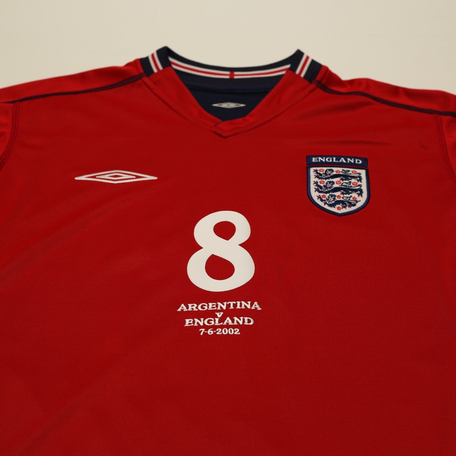 2002/04 Scholes #8 England Vintage Umbro Away Football Shirt (M) Argentina WC