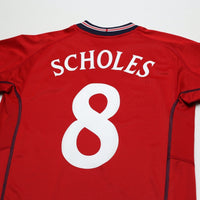 2002/04 Scholes #8 England Vintage Umbro Away Football Shirt (M) Argentina WC