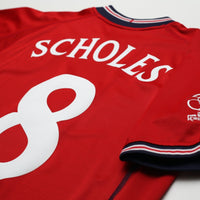 2002/04 Scholes #8 England Vintage Umbro Away Football Shirt (M) Argentina WC