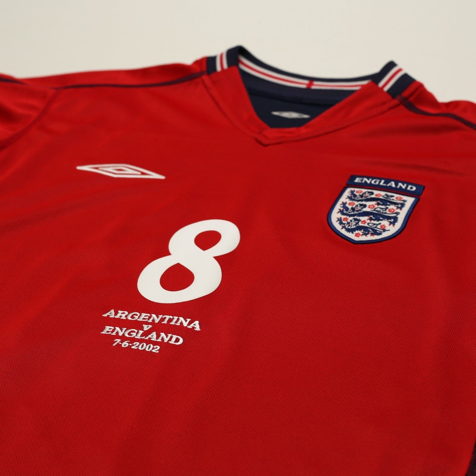 2002/04 Scholes #8 England Vintage Umbro Away Football Shirt (M) Argentina WC