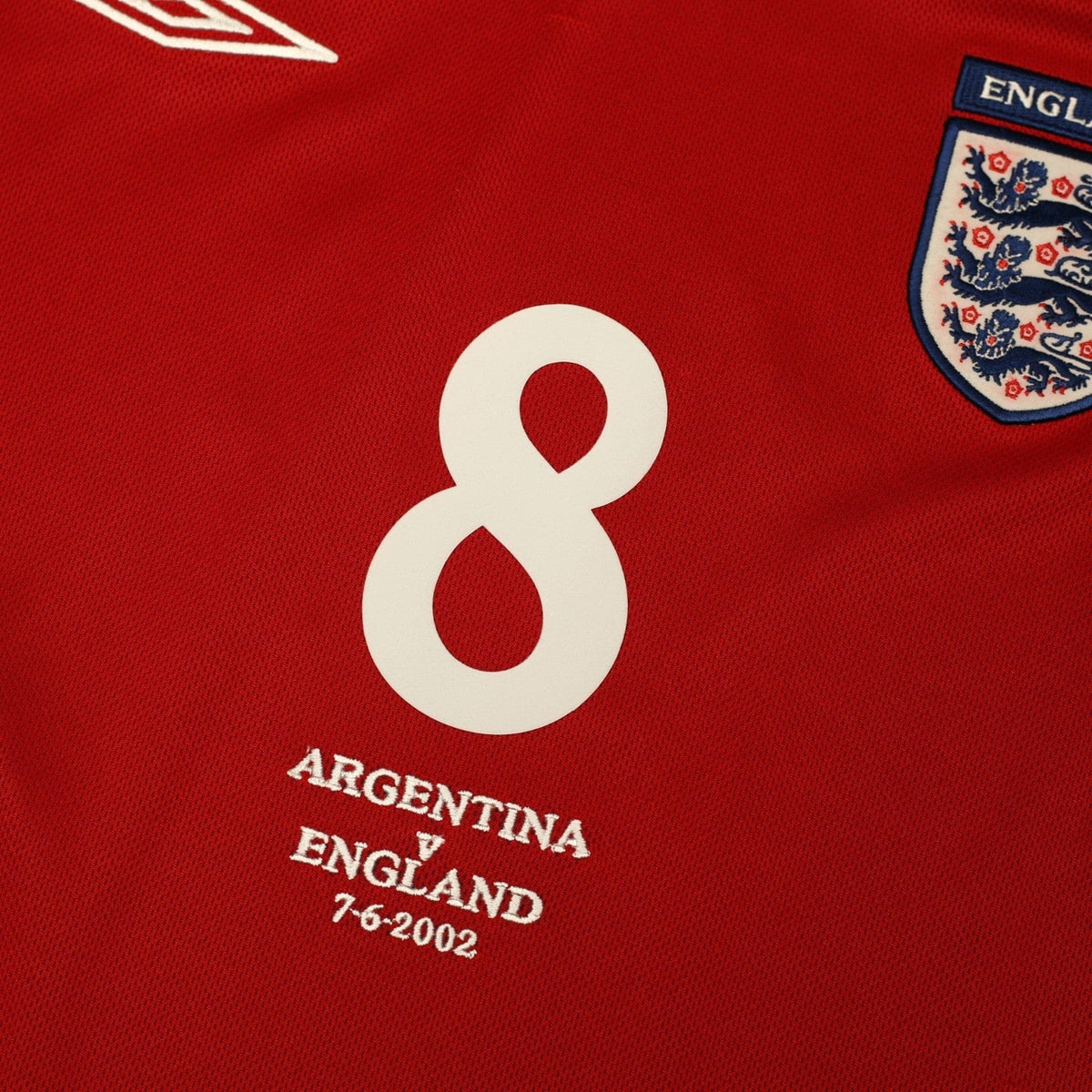 2002/04 Scholes #8 England Vintage Umbro Away Football Shirt (M) Argentina WC