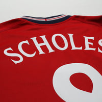 2002/04 Scholes #8 England Vintage Umbro Away Football Shirt (M) Argentina WC