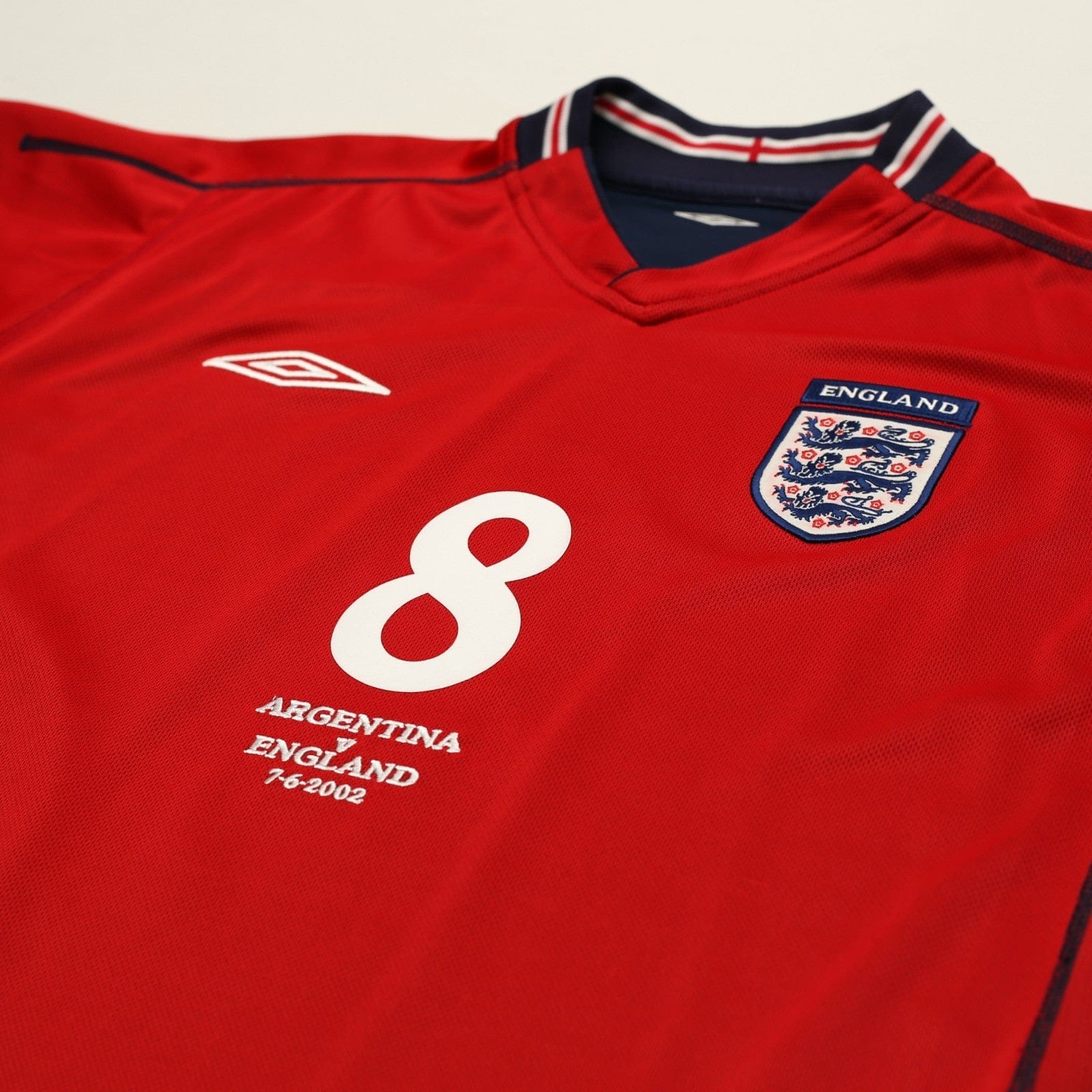 2002/04 Scholes #8 England Vintage Umbro Away Football Shirt (M) Argentina WC