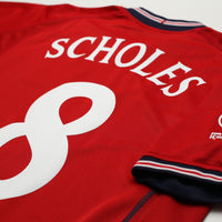 2002/04 Scholes #8 England Vintage Umbro Away Football Shirt (M) Argentina WC