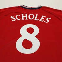 2002/04 Scholes #8 England Vintage Umbro Away Football Shirt (XXL) Argentina WC