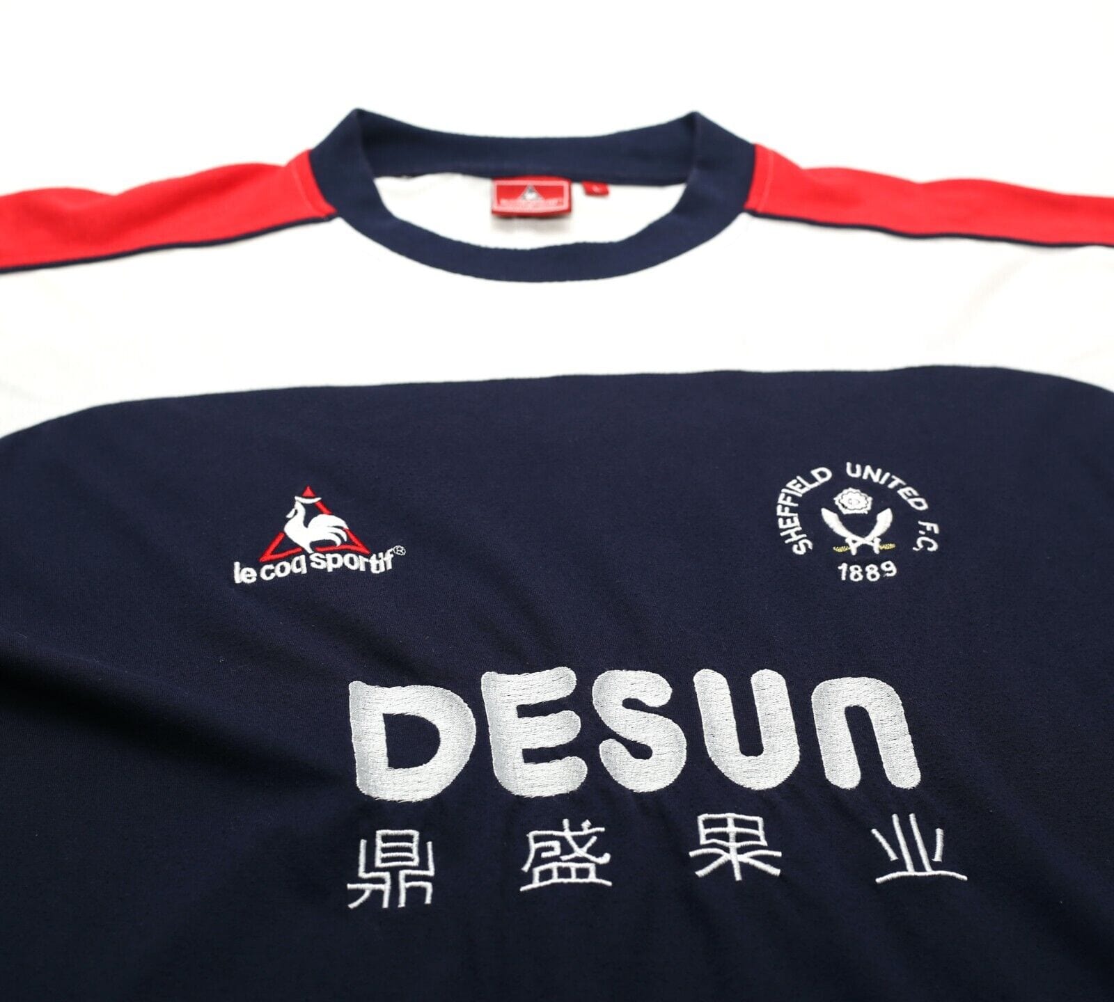 2002/04 SHEFFIELD UNITED Vintage le coq sportif Football Cotton Tee Shirt (L)