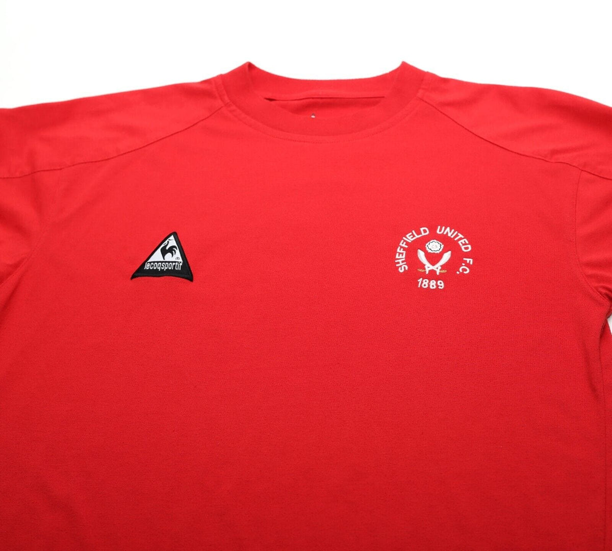 2002/04 SHEFFIELD UNITED Vintage le coq sportif Football Cotton Tee Shirt (M)