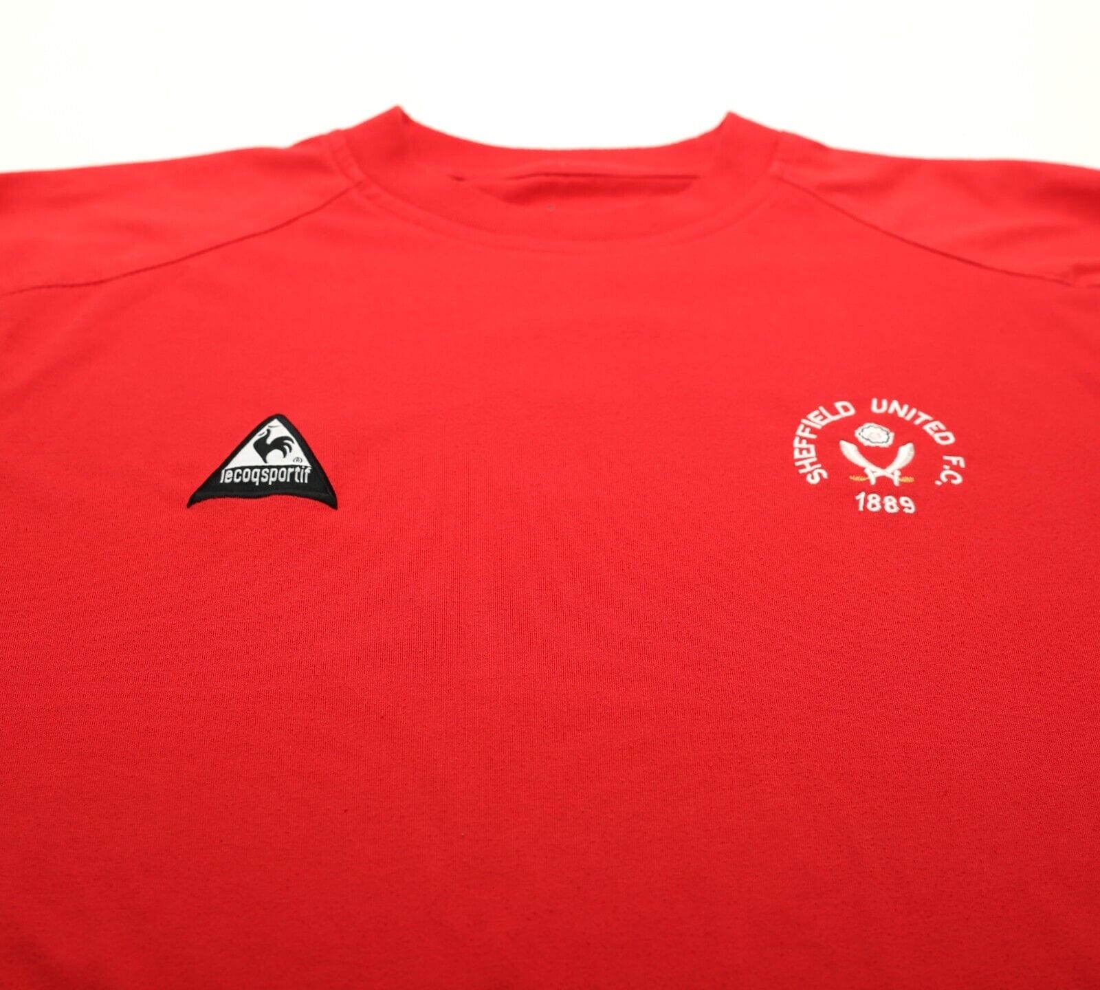 2002/04 SHEFFIELD UNITED Vintage le coq sportif Football Cotton Tee Shirt (M)