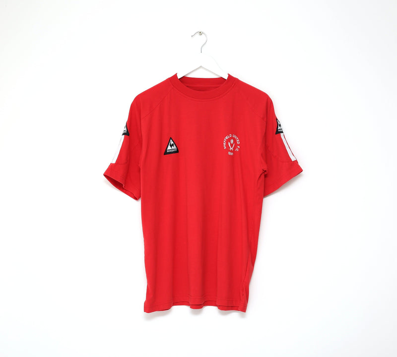 2002/04 SHEFFIELD UNITED Vintage le coq sportif Football Cotton Tee Shirt (M)