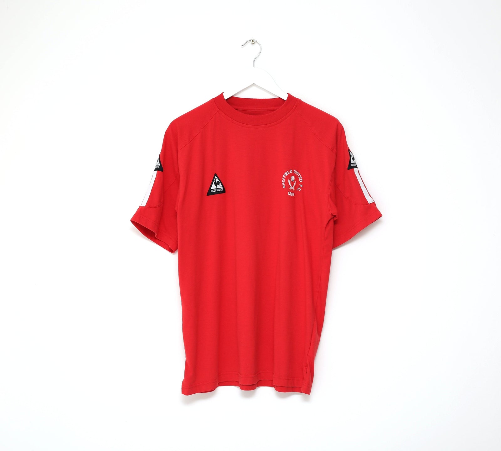 2002/04 SHEFFIELD UNITED Vintage le coq sportif Football Cotton Tee Shirt (M)