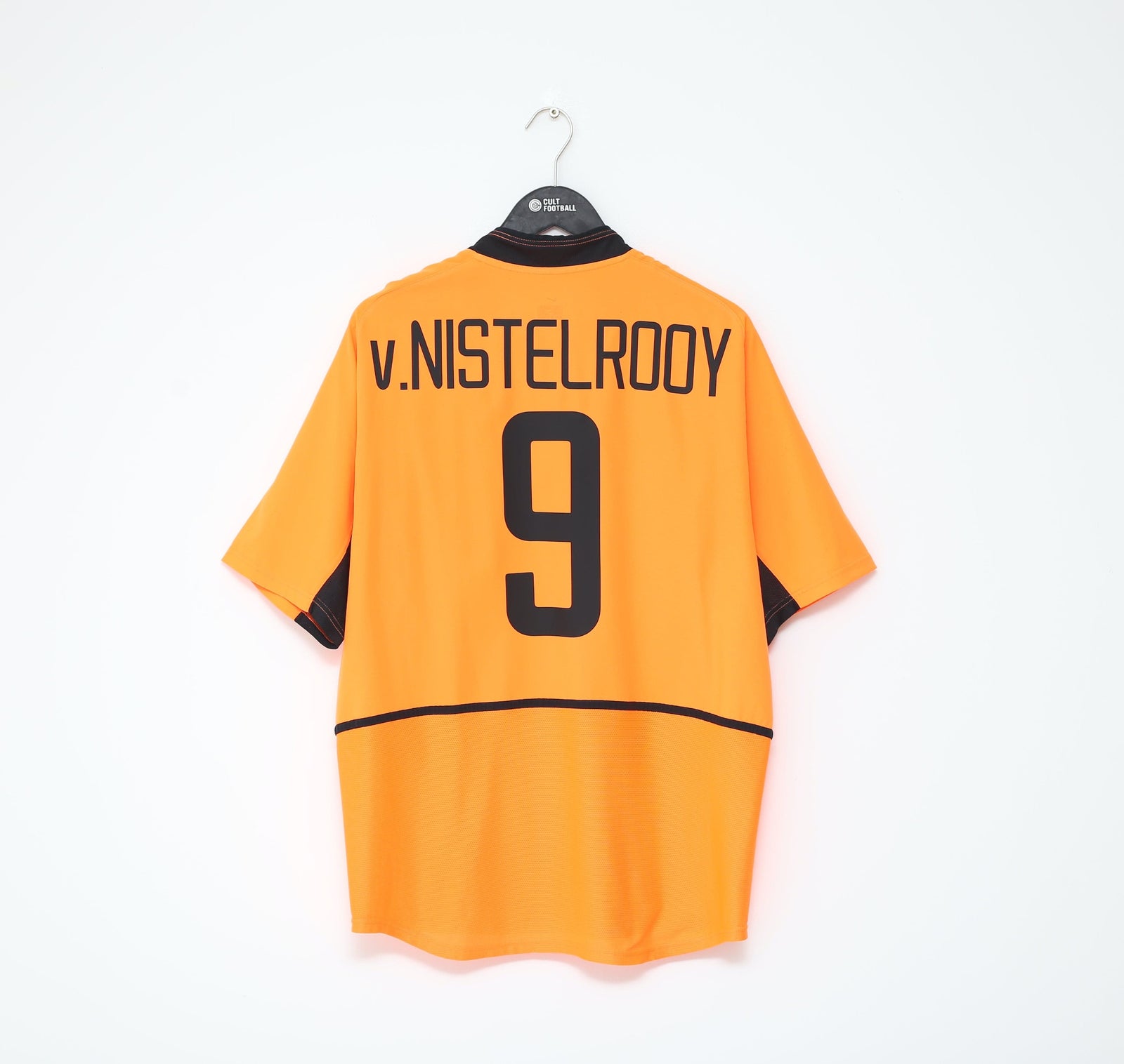 2002/04 V. NISTELROOY #9 Holland Vintage Nike Home Football Shirt (L)