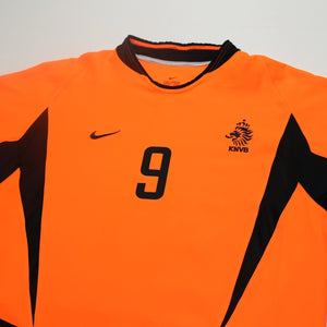 2002/04 Van Nistelrooy #9 Holland Vintage Nike Home Football Shirt (L)