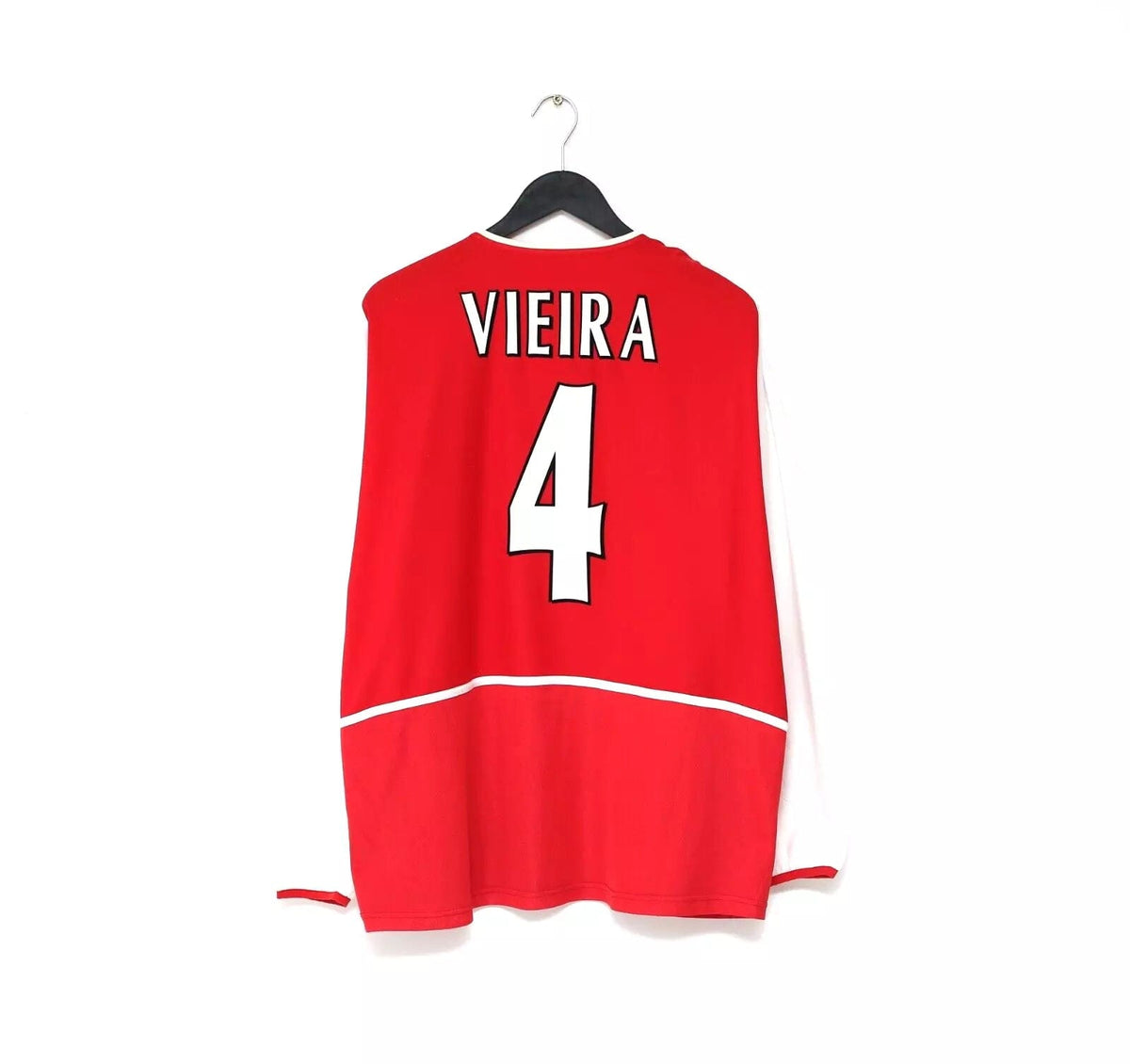 2002/04 VIEIRA #4 Arsenal Vintage Nike Home L/S Football Shirt (L)