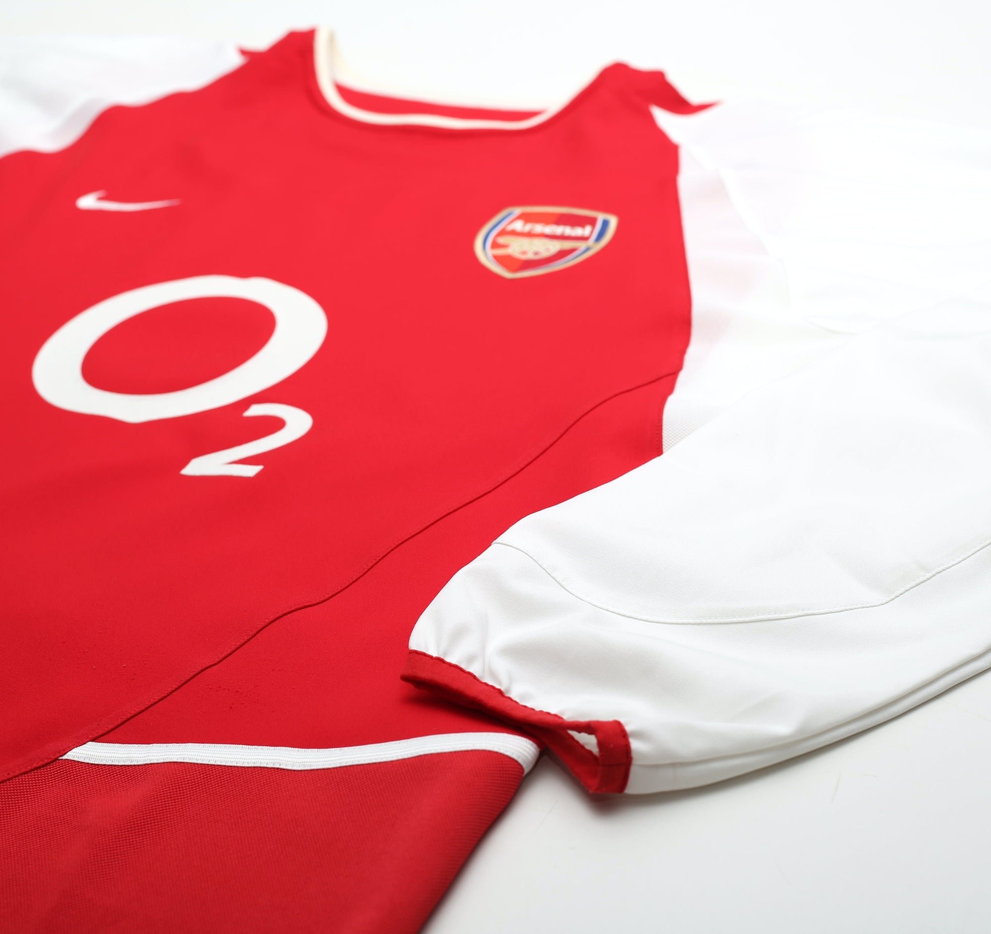 2002/04 VIEIRA #4 Arsenal Vintage Nike Home L/S Football Shirt (L)