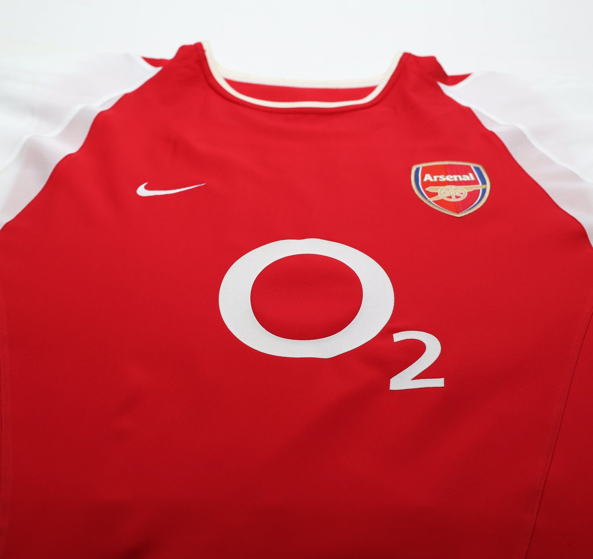 2002/04 VIEIRA #4 Arsenal Vintage Nike Home L/S Football Shirt (L)