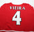 2002/04 VIEIRA #4 Arsenal Vintage Nike Home L/S Football Shirt (L)