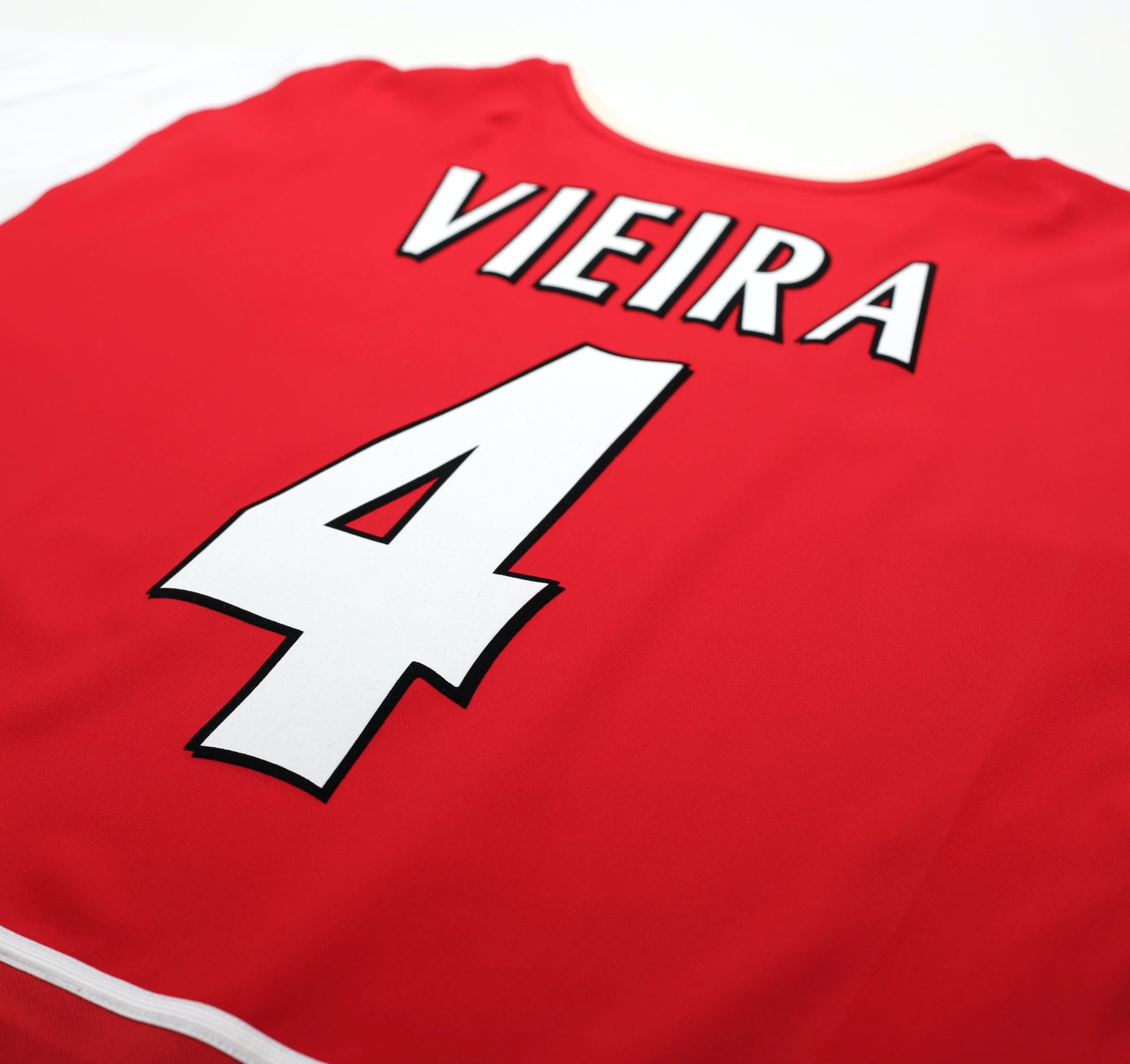 2002/04 VIEIRA #4 Arsenal Vintage Nike Home L/S Football Shirt (L)