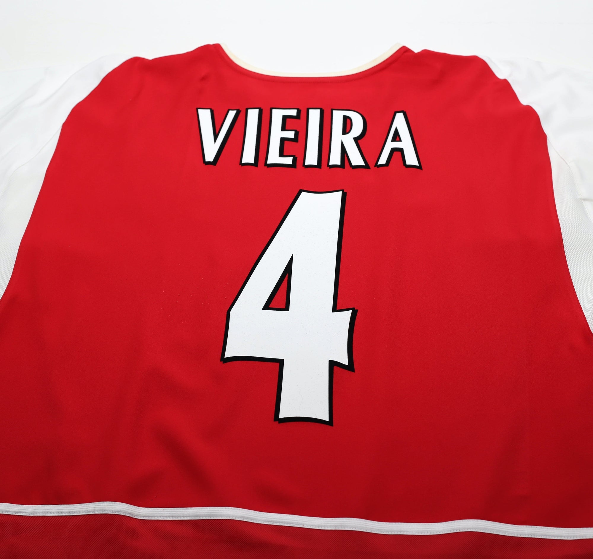 2002/04 VIEIRA #4 Arsenal Vintage Nike Home L/S Football Shirt (L)