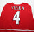 2002/04 VIEIRA #4 Arsenal Vintage Nike Home L/S Football Shirt (L)