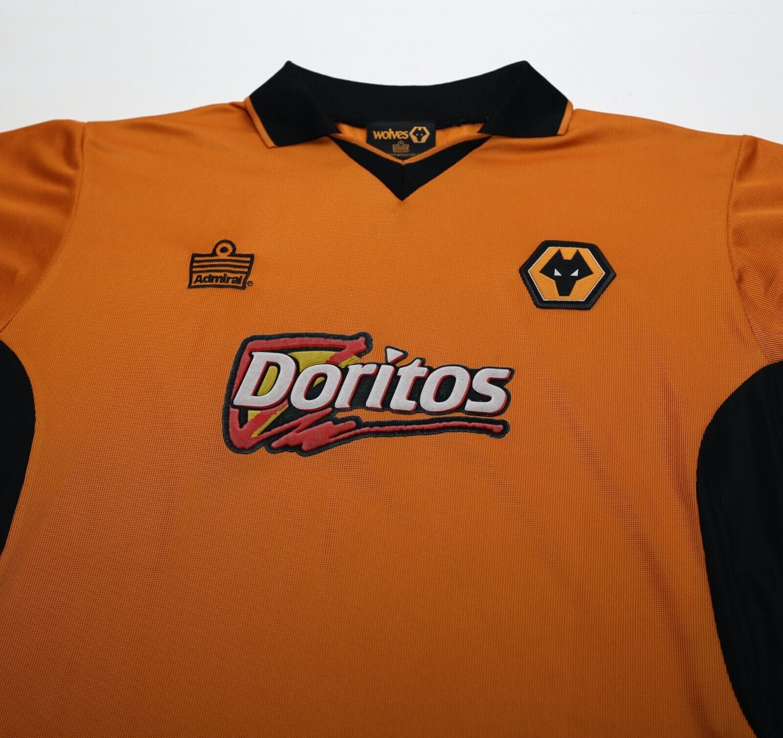 2002/04 WOLVERHAMPTON WANDERERS Admiral Home Football Shirt (M) Wolves Doritos