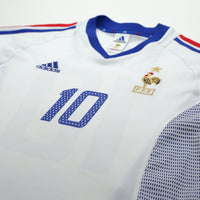 2002/04 Zidane #10 France Vintage adidas Away Football Shirt (S)