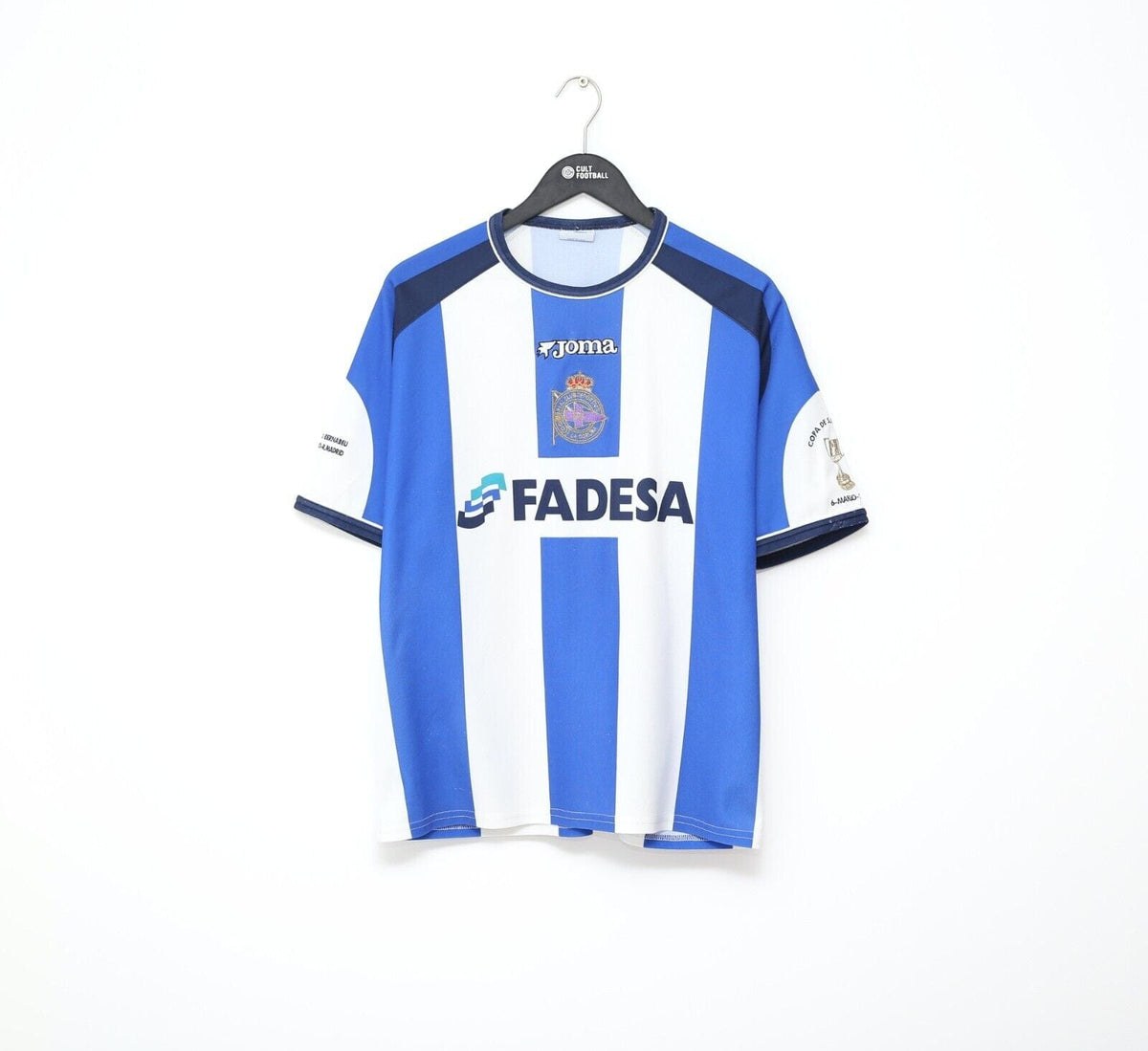 2002 DEPORTIVO Vintage Joma &#39;Copa Del Rey Final&#39; Home Football Shirt Jersey (M)